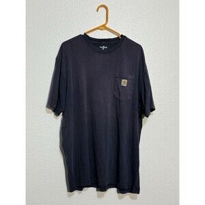 Vintage Faded Distressed Carhartt Men's Workwear Pocket T-shirt Navy XL K87 NVY